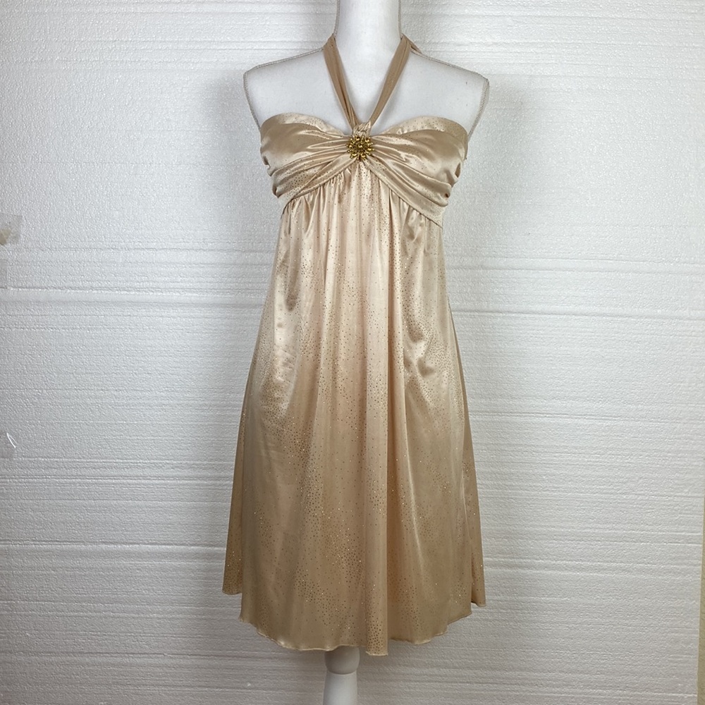 City Triangles gold evening dress size Large
